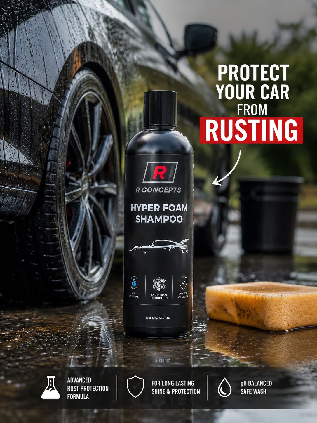 R CONCEPTS Hyper Foam Car Shampoo – pH Neutral Snow Foam